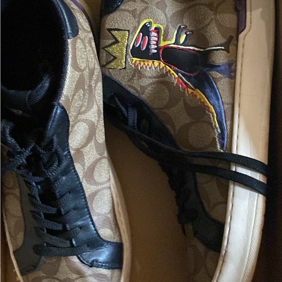 Coach X Jean Michel Basquiat Clip High Top Sneaker - Picture 2 of 2